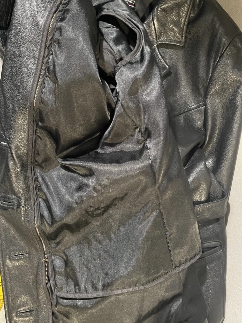 Wilsons Thinsulate Ultra Women Medium Black Leather Jacket Coat Belted Insulated - Picture 13 of 14